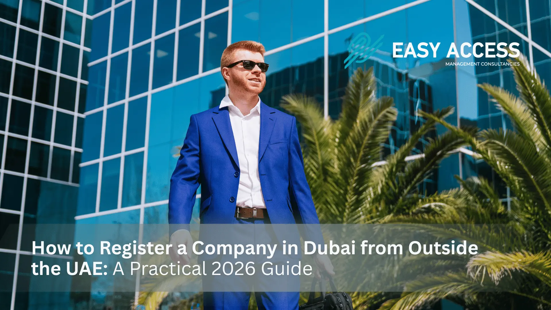 Overseas entrepreneur registering a Dubai company remotely using digital Free Zone business setup services