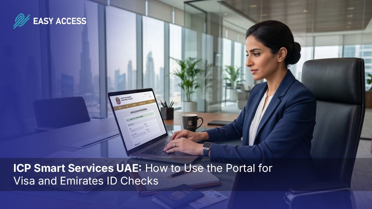 ICP Smart Services UAE portal for visa and Emirates ID tracking